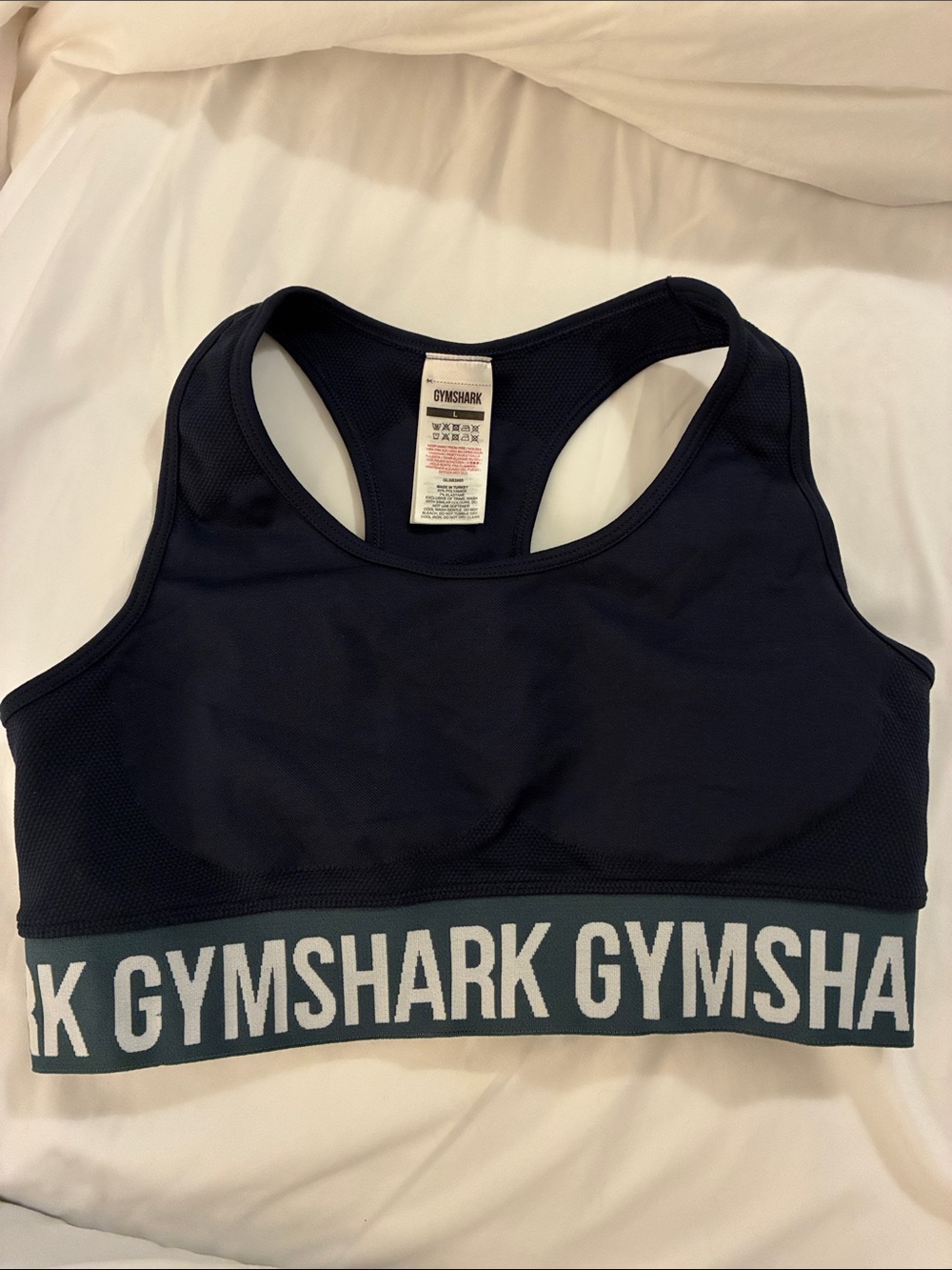 Gymshark Women's Navy Seamless Sports Bra L